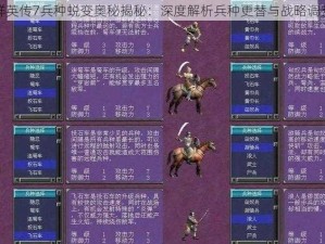 三国群英传7兵种蜕变奥秘揭秘：深度解析兵种更替与战略调整之道