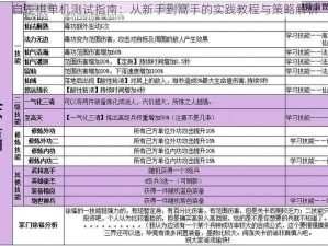 自走棋单机测试指南：从新手到高手的实践教程与策略解析