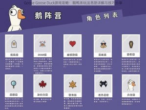 Goose Goose Duck游戏攻略：鹅鸭杀玩法思路详解与技巧分享