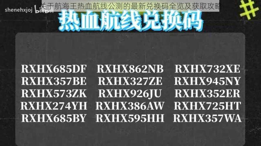 关于航海王热血航线公测的最新兑换码全览及获取攻略