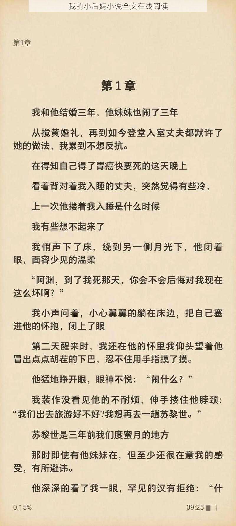 我的小后妈小说全文在线阅读