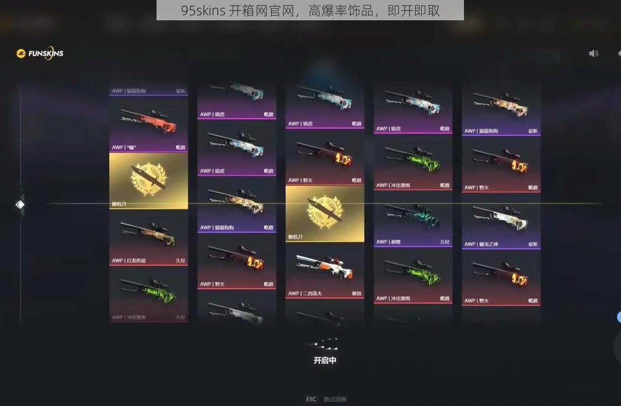 95skins 开箱网官网，高爆率饰品，即开即取