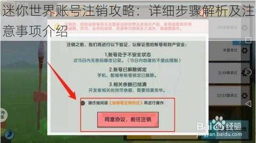 迷你世界账号注销攻略：详细步骤解析及注意事项介绍