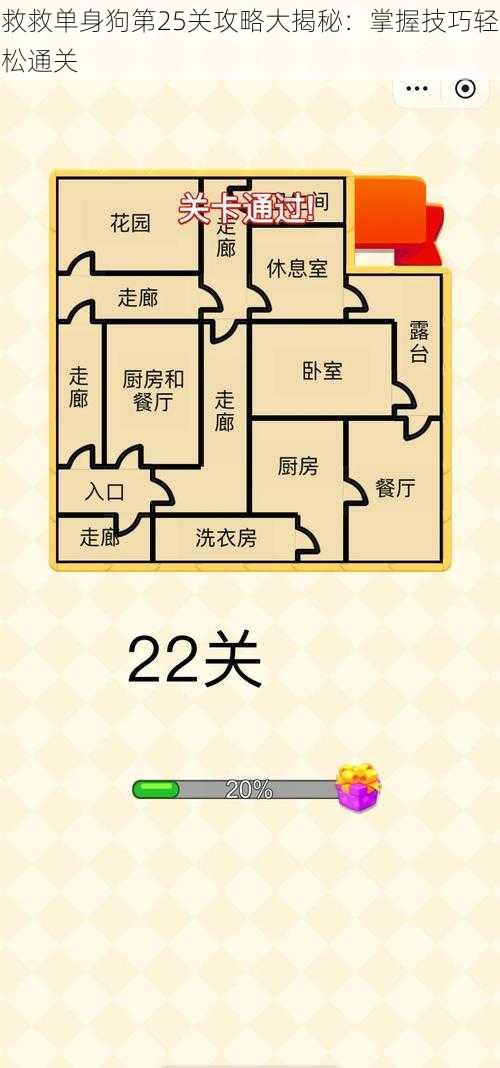 救救单身狗第25关攻略大揭秘：掌握技巧轻松通关