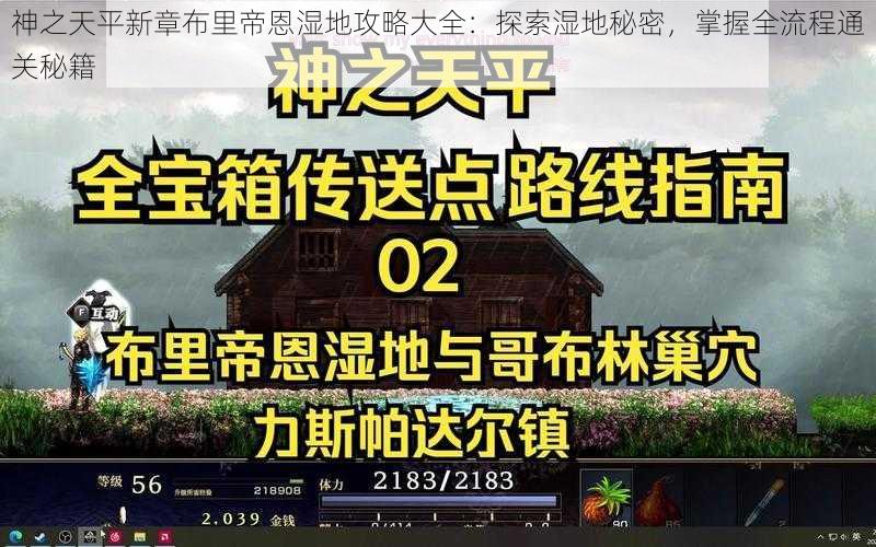 神之天平新章布里帝恩湿地攻略大全：探索湿地秘密，掌握全流程通关秘籍