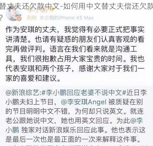 替丈夫还欠款中文-如何用中文替丈夫偿还欠款？