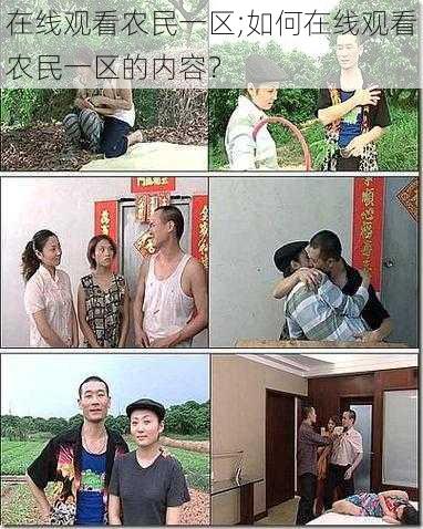 在线观看农民一区;如何在线观看农民一区的内容？