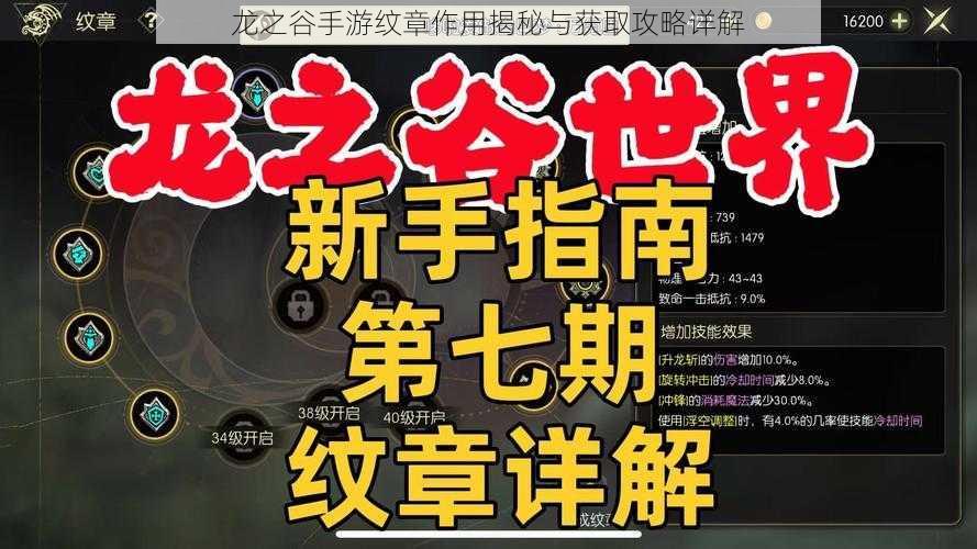 龙之谷手游纹章作用揭秘与获取攻略详解