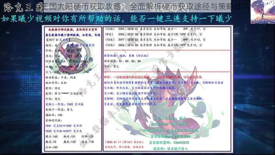 洛克王国太阳硬币获取攻略：全面解析硬币获取途径与策略技巧