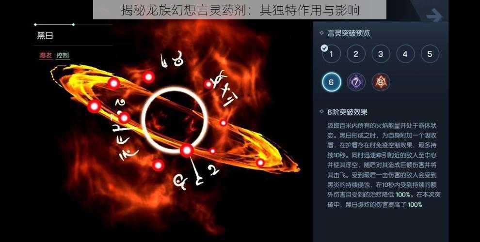 揭秘龙族幻想言灵药剂：其独特作用与影响