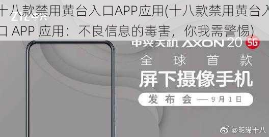 十八款禁用黄台入口APP应用(十八款禁用黄台入口 APP 应用：不良信息的毒害，你我需警惕)