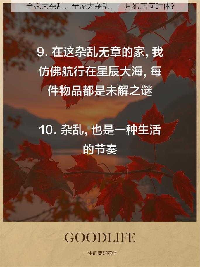 全家大杂乱、全家大杂乱，一片狼藉何时休？