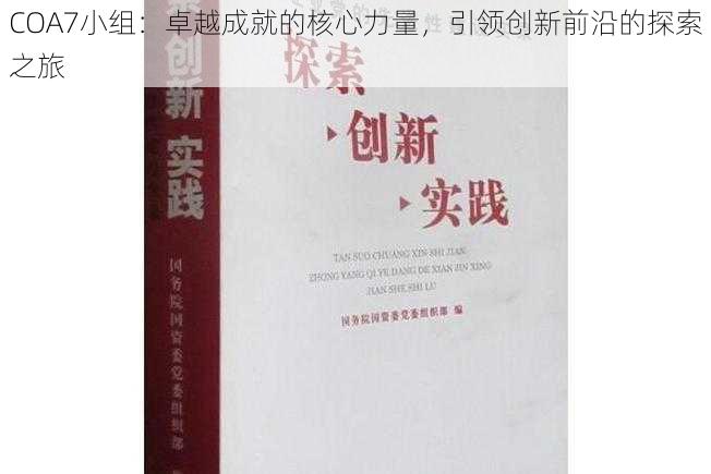 COA7小组：卓越成就的核心力量，引领创新前沿的探索之旅