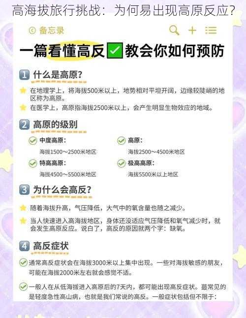 高海拔旅行挑战：为何易出现高原反应？