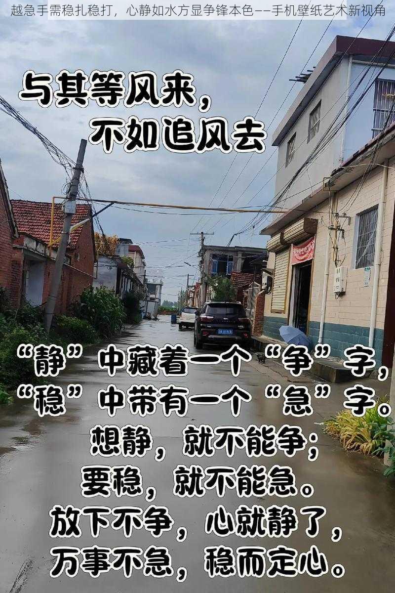 越急手需稳扎稳打，心静如水方显争锋本色——手机壁纸艺术新视角